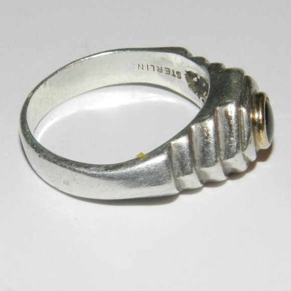 Women's Vintage Antique Tribal Old Sterling Silver Ring Pearl Gemstone - Picture 2 of 8